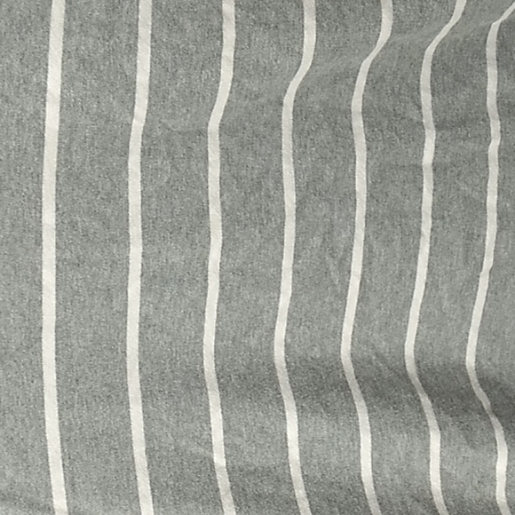 Banana Republic women's top gray and white striped in size large w long sleeves - Picture 2 of 5